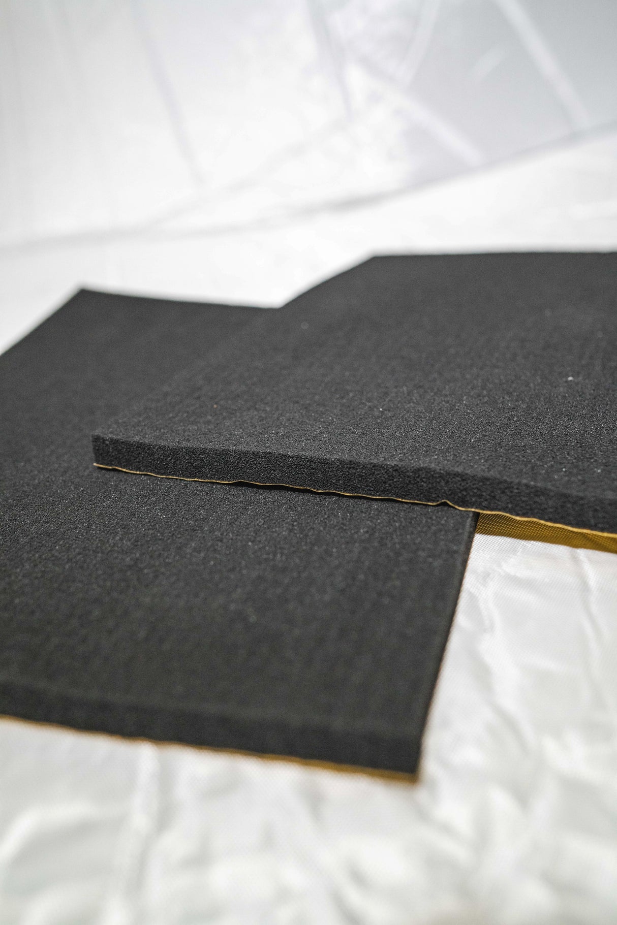 15mm flat foam fireproof soundproofing material, made in the UK to our specifications.